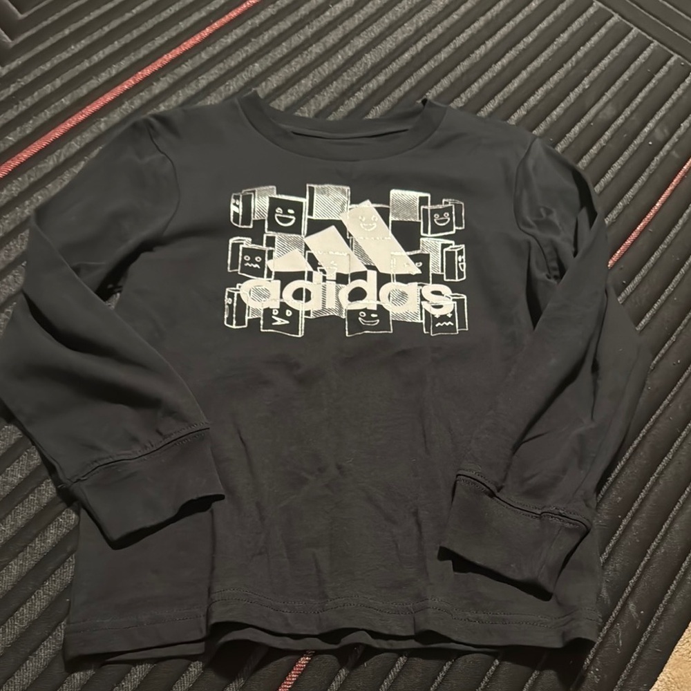 Adidas Kids Black Long Sleeve Shirt